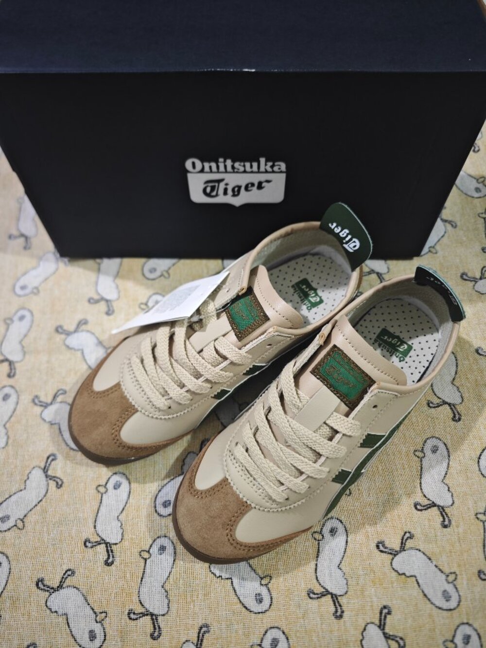 Onitsuka Tiger Mexico 66 Beige/Brown/Green Retro Sneakers